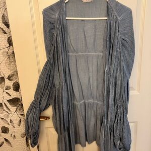 Blue Open Front Kimono